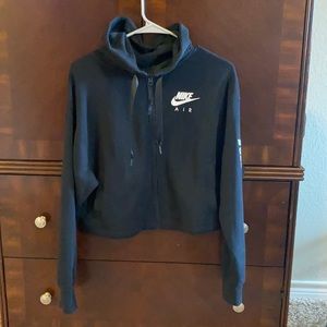 Nike crop zip up hoodie
